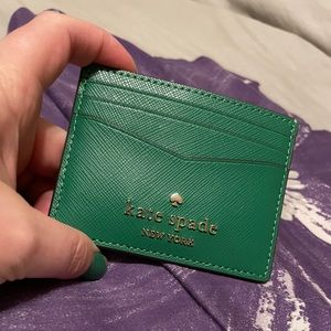 NWT Kate Spade Card Holder Wallet Card Case in Green Bean